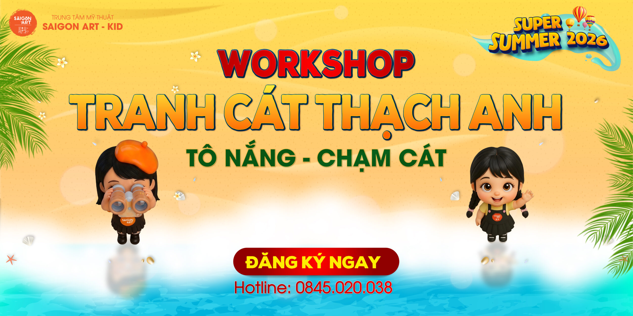 WORKSHOP TRANH CÁT THẠCH ANH – SUPER SUMMER 2026 TẠI SAIGON ART