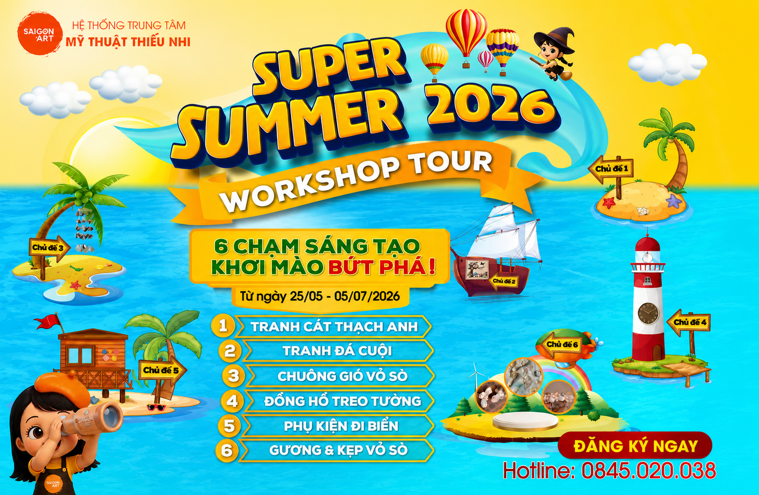 workshop mùa hè cho bé