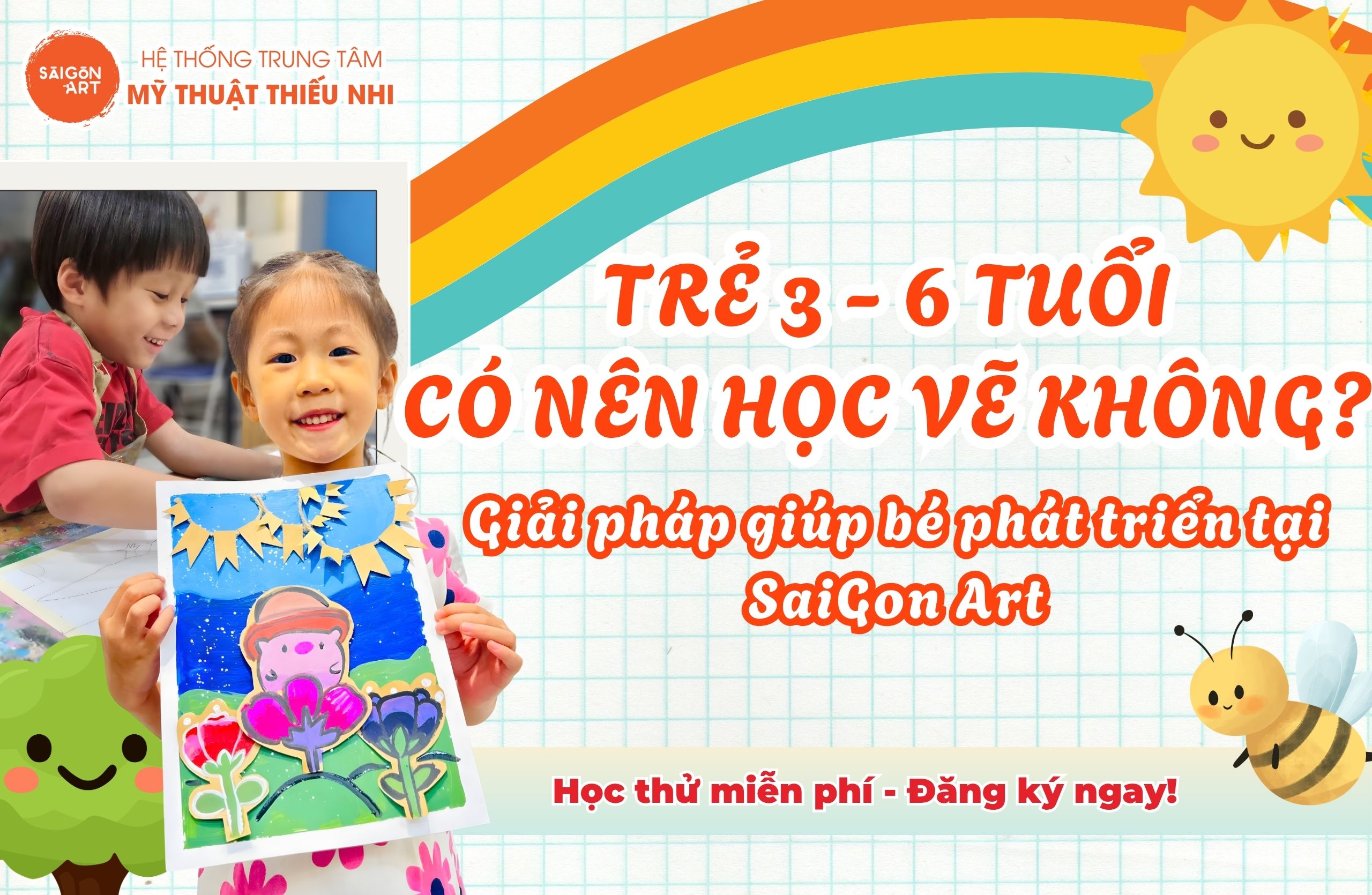 Trẻ 3–6 tuổi học vẽ có nên không