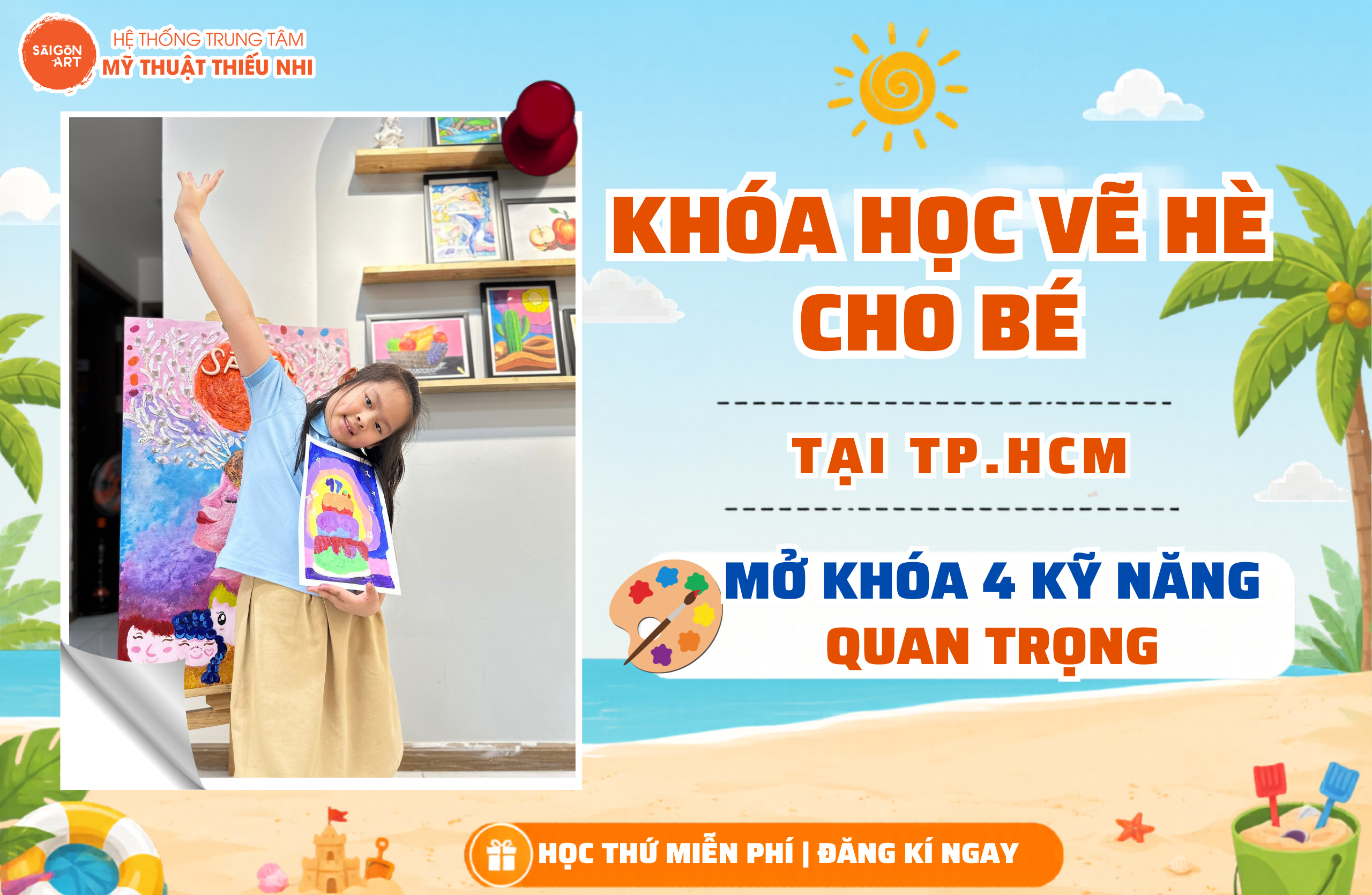 Khóa Học Vẽ Hè Cho Bé Tại TP.HCM | Giúp Con Mở Khóa 4 Kỹ Năng Quan Trọng