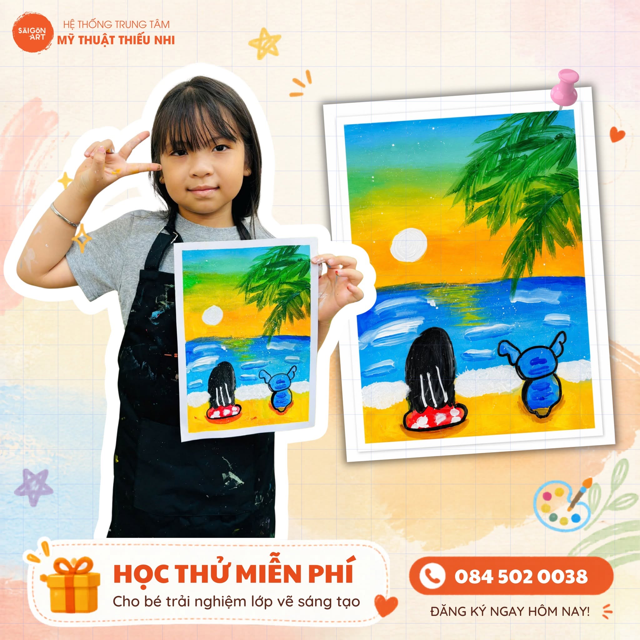 Lớp Học Vẽ Mùa Hè Cho Bé Từ 3-16 Tuổi | Phát Triển Sáng Tạo Từ Sớm