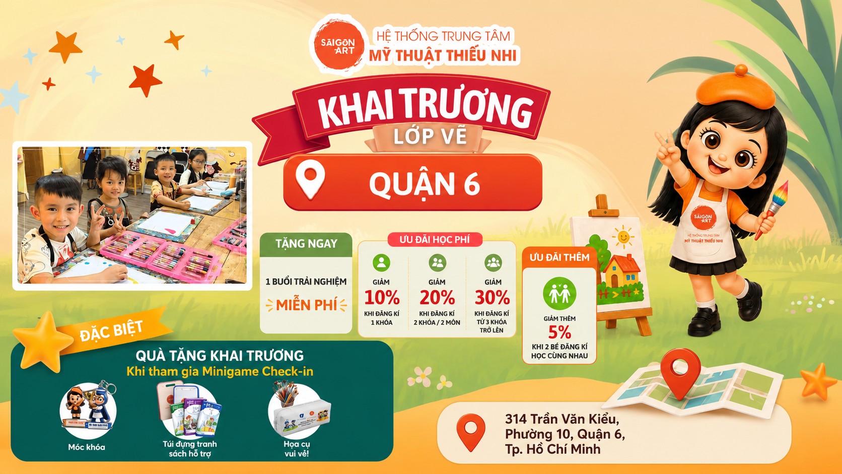 Lớp Học Vẽ Cho Bé Tại Quận 6 Giúp Trẻ Phát Triển Sáng Tạo Từ Sớm