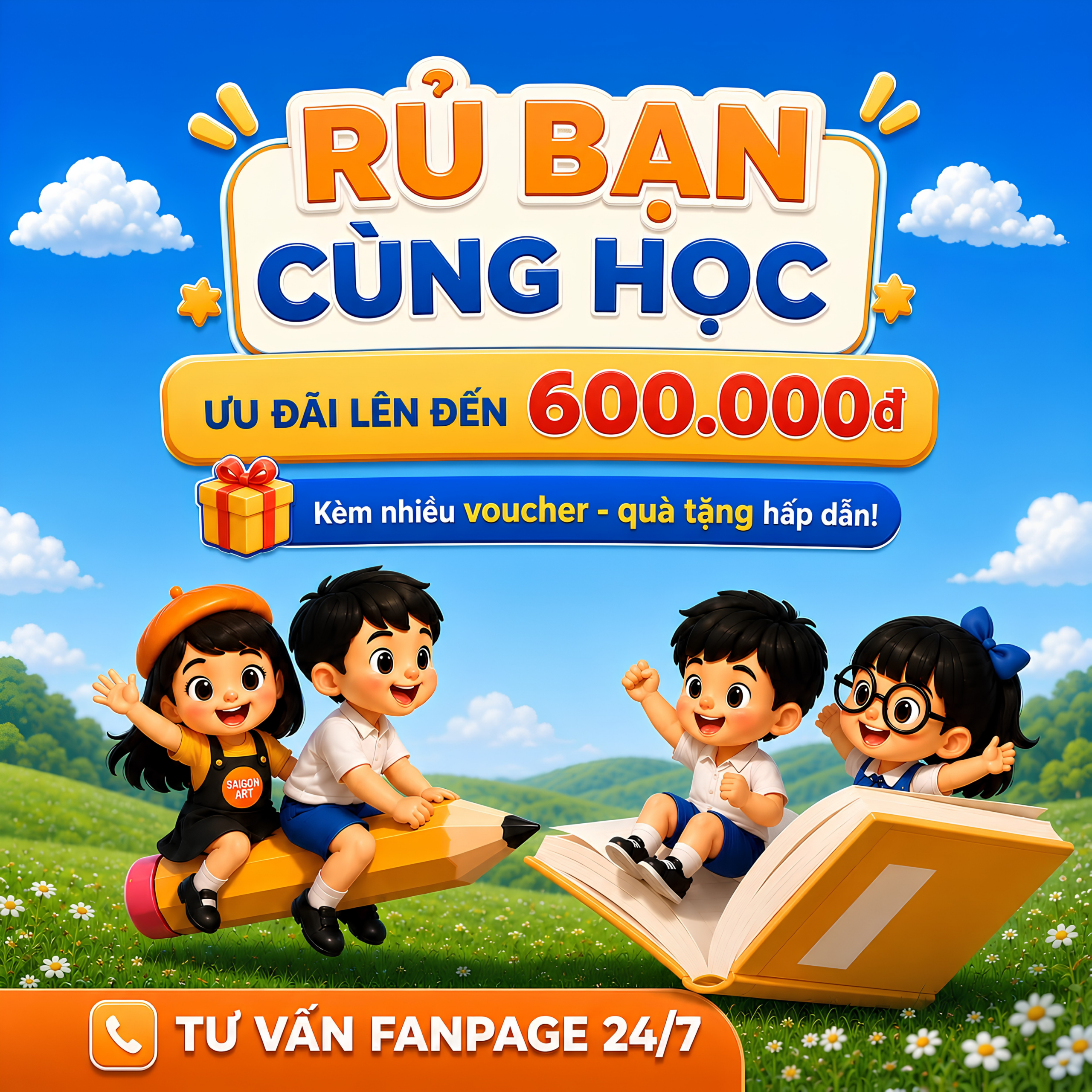 Back To School Cùng SaiGon Art: Lớp Vẽ Cho Bé Và Ưu Đãi Mùa Tựu Trường